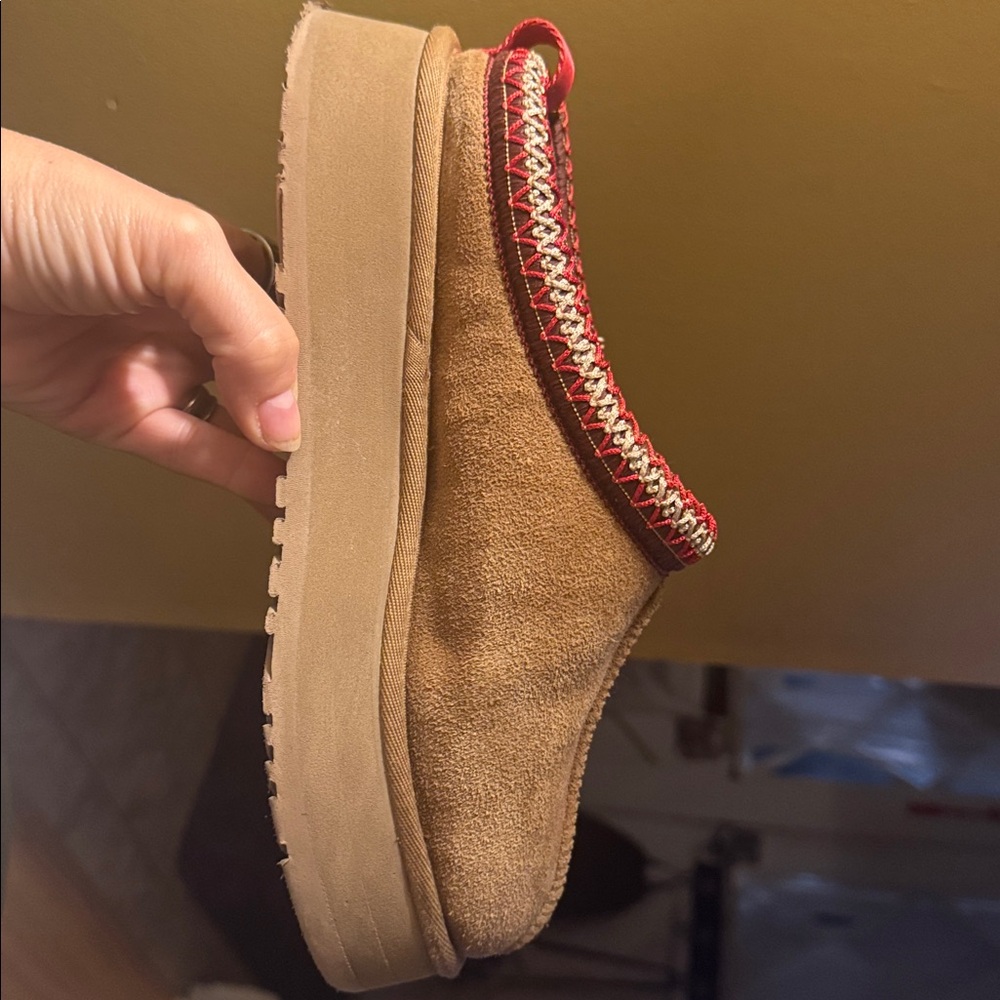 UGG Tan and Red Women's Slippers